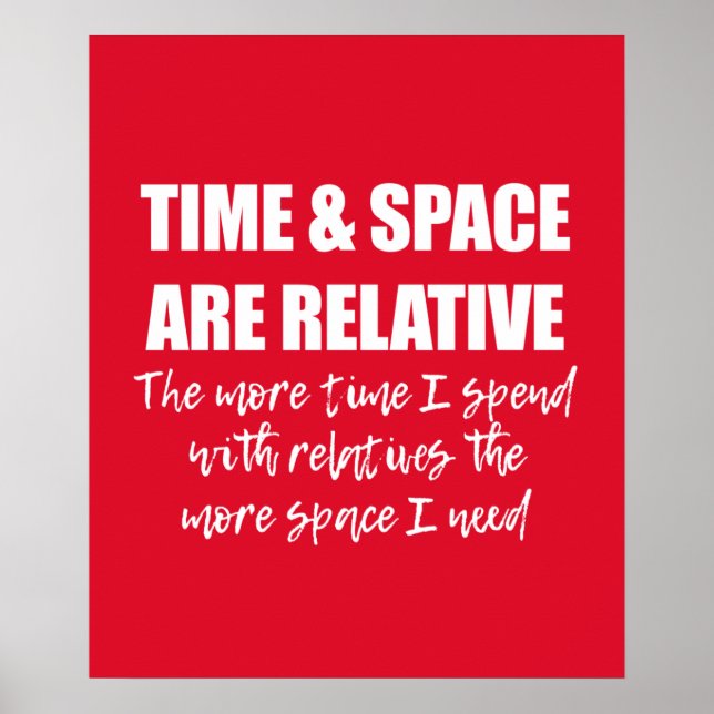 Poster Tipografia de Cotação Familiar Divertida Vermelho (Frente)