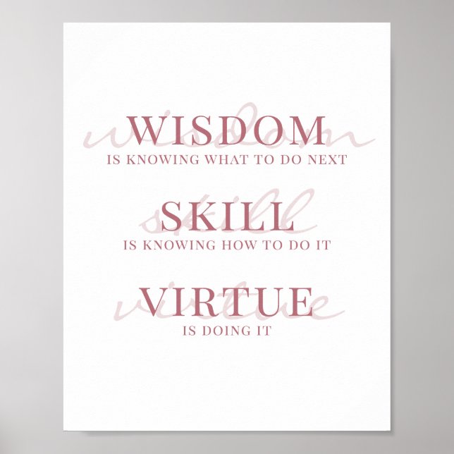Poster Tipografia de Letra Cursiva Elegante Citação Motiv (Frente)