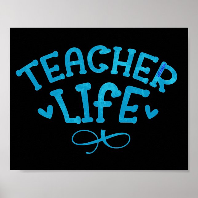 Poster Tipografia de LIFE do professor (Frente)