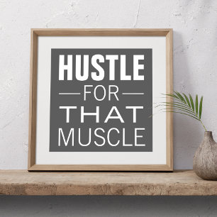 Pôster Tipografia de Motivação para Treino Simples