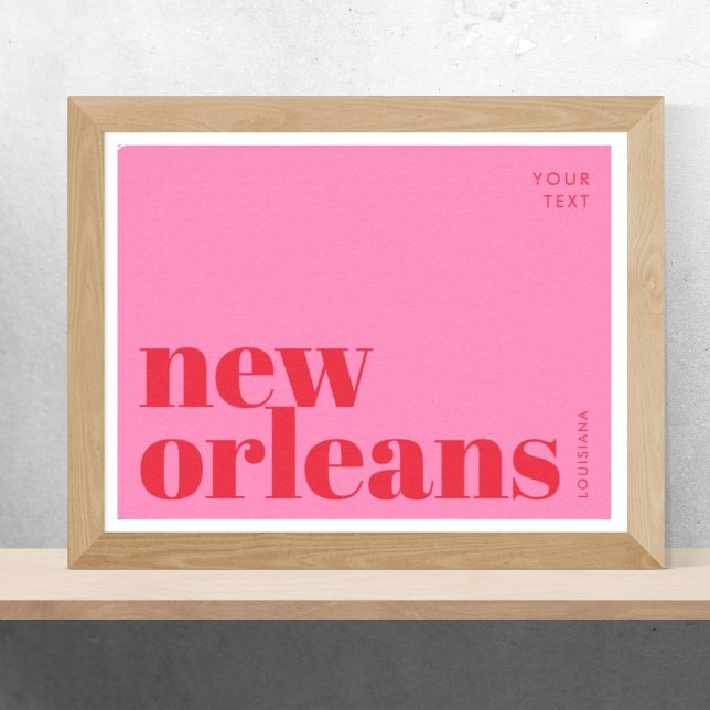 Poster Tipografia de Nova Orleans Louisiana (Criador carregado)