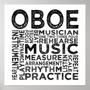 Pôster Tipografia de Oboe