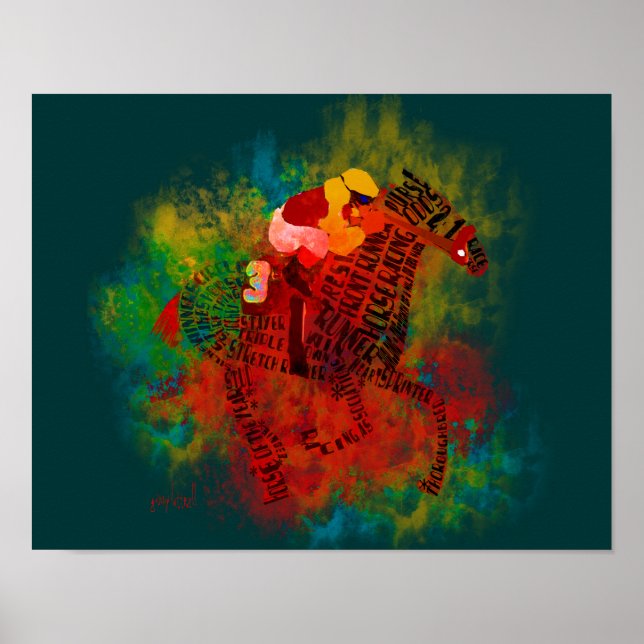Poster Tipografia de raça pura" (Frente)