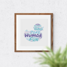 Tipografia Divertida de Humor Arte de Palavras