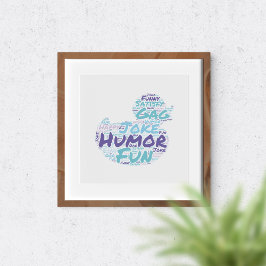 Pôster Tipografia Divertida de Humor Arte de Palavras