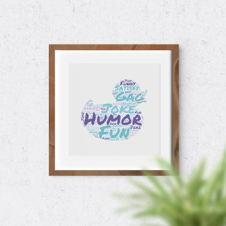 Pôster Tipografia Divertida de Humor Arte de Palavras