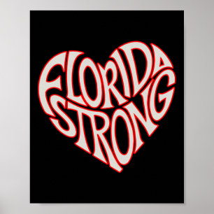 Poster Tipografia do Orgulho do Coração na Flórida