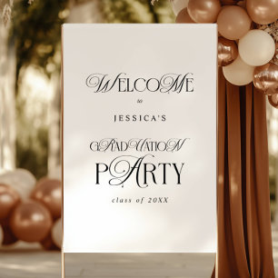 Poster Tipografia Elegante Bem-vindo à Graduação Contempo