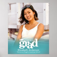 Tipografia em Negrito com Graduação Azul Turquesa