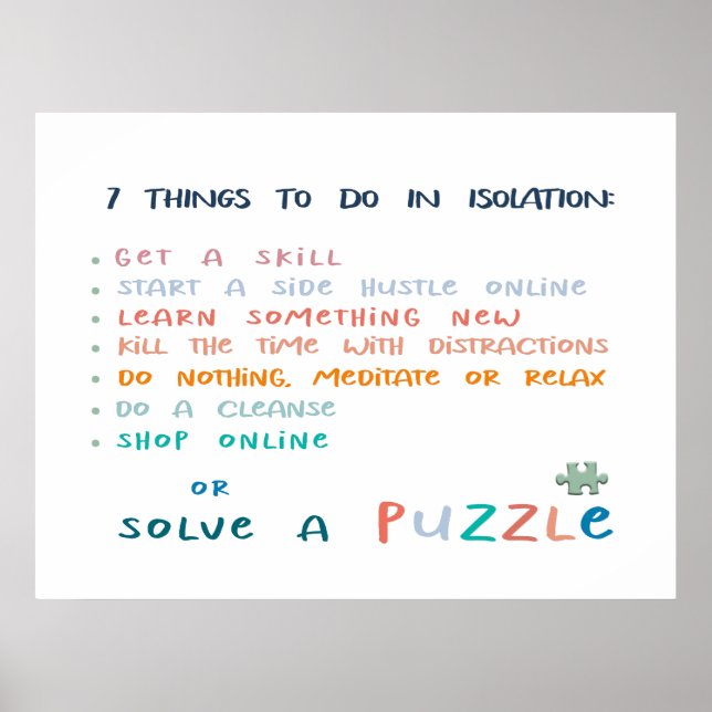 Poster Tipografia engraçada motivacional inspiradora (Frente)