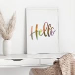 Poster Tipografia Geométrica das Palavras Coloridas Olá<br><div class="desc">Um design moderno minimalista de arte da palavra Hello cheio de um design geométrico colorido.</div>