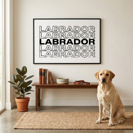 Poster Tipografia Gráfica Labrador Moderna e Negrita