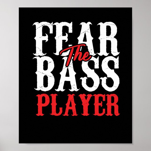 Poster Típografia Guitarista do Bass Incrível (Frente)