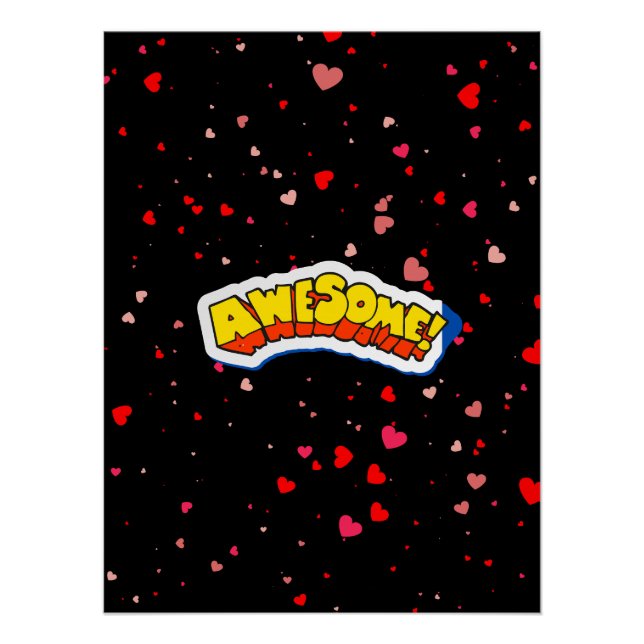 Pôster Tipografia Incrível de Vibes (Frente)