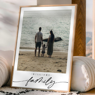 Pôster Tipografia Moderna e Elegante de Foto de Família e