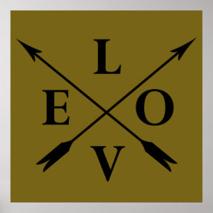 Poster Tipografia monogramada amor