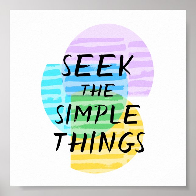 Poster tipografia motivacional abstrato art (Frente)