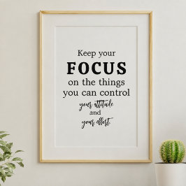 Poster Tipografia Motivacional Minimalista
