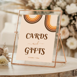 Poster Tipografia Retro Rainbows Cartões De Creme Com 70 