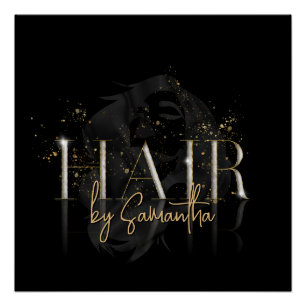 Pôster tipografia rosa de ouro de luxo moderna