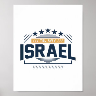 Poster Tipografia Urbana Moderna de Tel Aviv Israel Desig