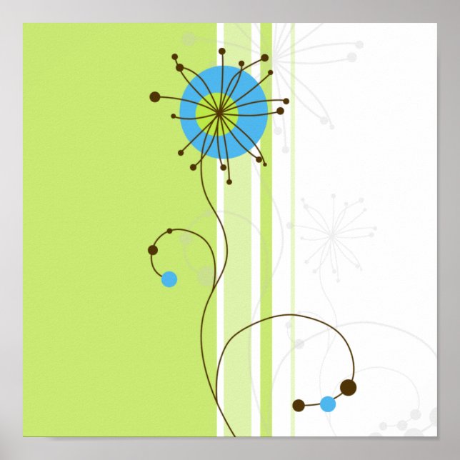 Poster Tipografia Verde Flor Moderna Simples (Frente)