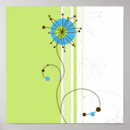 Pôster Tipografia Verde Flor Moderna Simples