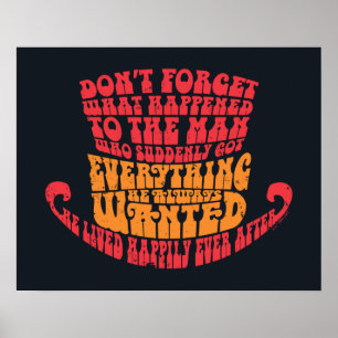 Poster Tipografia Willy Wonka Hat