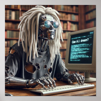 Poster Tipos robôs no teclado