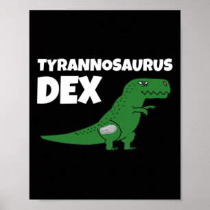 Poster Tiranossauro Dex Diabetes do Dia-A-Camisetas Sensi