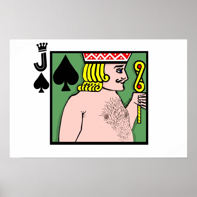 Poster Tiras de Poker Jack of Spades (Frente)