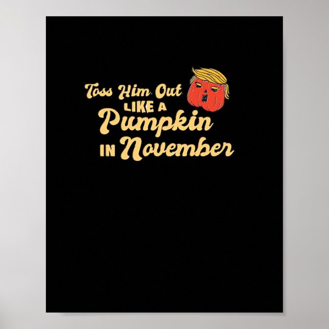 Poster Tire-O Como Um Pumpkin Trumpkin Halloween (Frente)