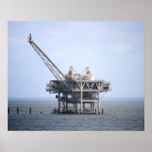 Tiro industrial na cor do oceano do Golfo 16x20