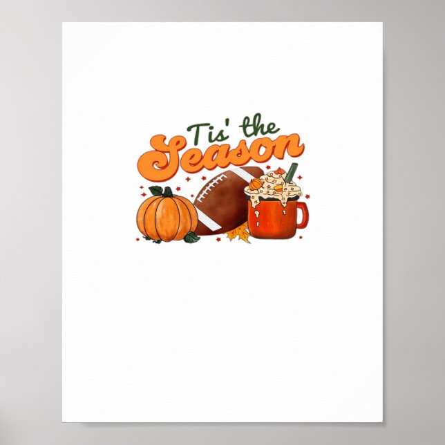 Poster Tis The Season Football Mug Autumn Design (Frente)