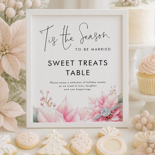 Poster Tis the season Sweet Treats Table Bridal Shower (Criador carregado)