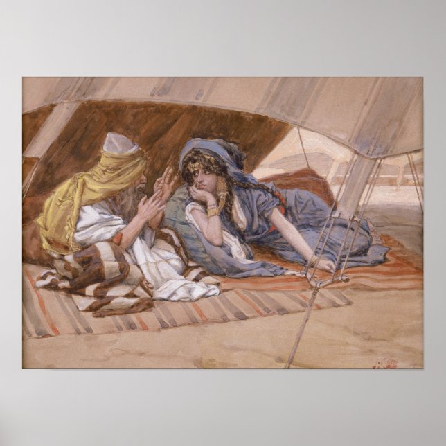 Poster Tissot - Conselho de Abram para Sarai (Frente)