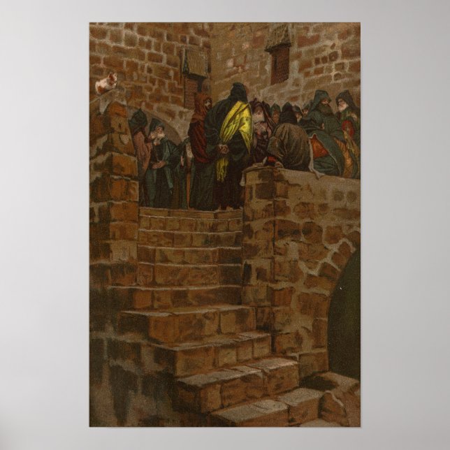 Poster Tissot - O Mau Conselho de Caifás (Frente)