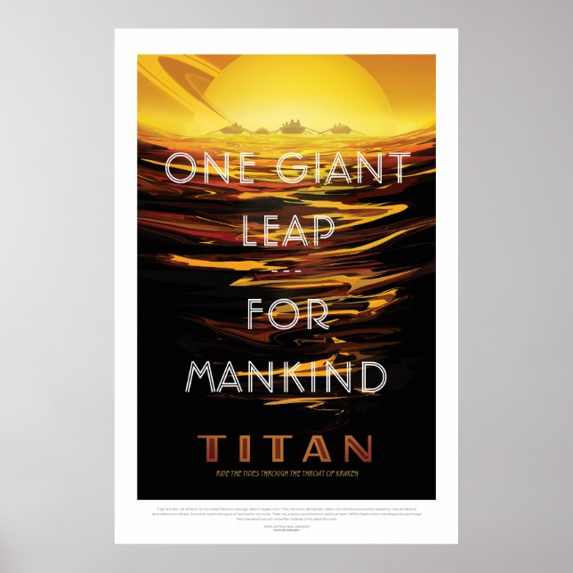 Poster Titan Moon - Turismo Espacial (Frente)