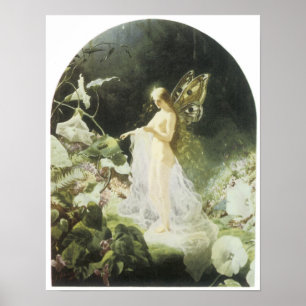 Poster Titania, pintura 1866 feericamente do vintage