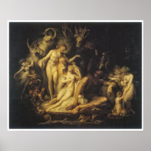 Poster Titania que desperta por Henry Fuseli