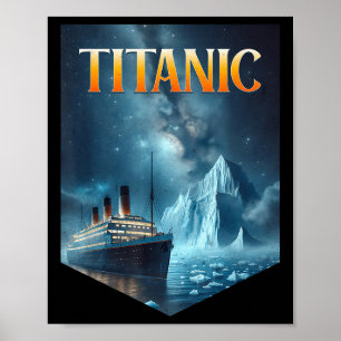 Poster Titanic Cruise Ship Iceberg 1912 Rms Voyage Men Wo