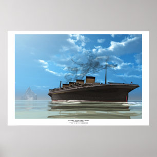 Pôster Titanic e Iceberg