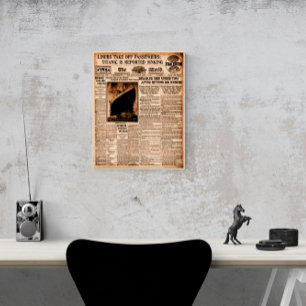 Poster Titanic é relatado afundando jornal antigo