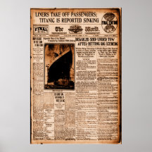 Titanic é relatado como Sinking Sepia Vintage Mari