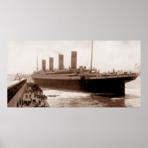 Poster Titanic partindo Berth 44 Southampton Inglaterra