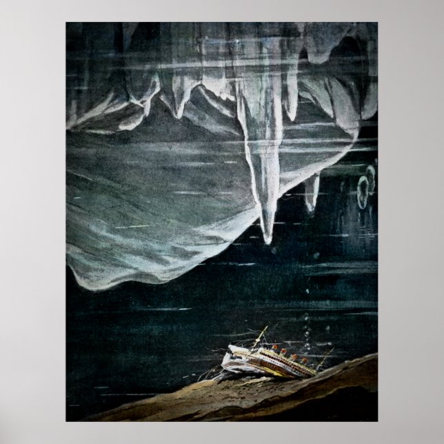 Poster Titanic RMS está no fundo do Atlântico (Frente)