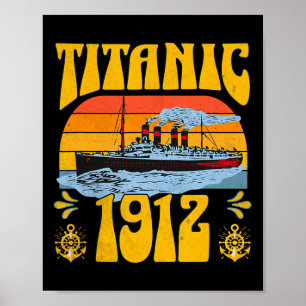 Poster Titanic Vintage Retrô Navio Cruzeiros Transatlânti