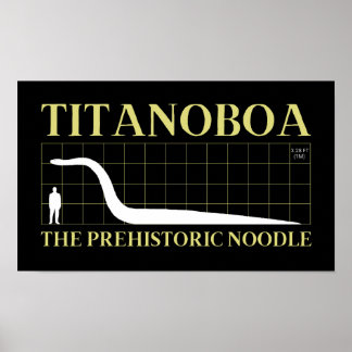 Poster Titanoboa Seta Grande Nó Pré-Histórico de Cobra