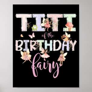 Poster Titi Da Fada De Aniversário Menina Mágica De Anive