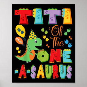 Poster Titi Do Dinossauro primeiro aniversario Um-Surus
